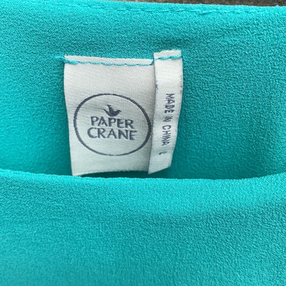 Paper Crane teal or aqua top - Picture 2 of 3